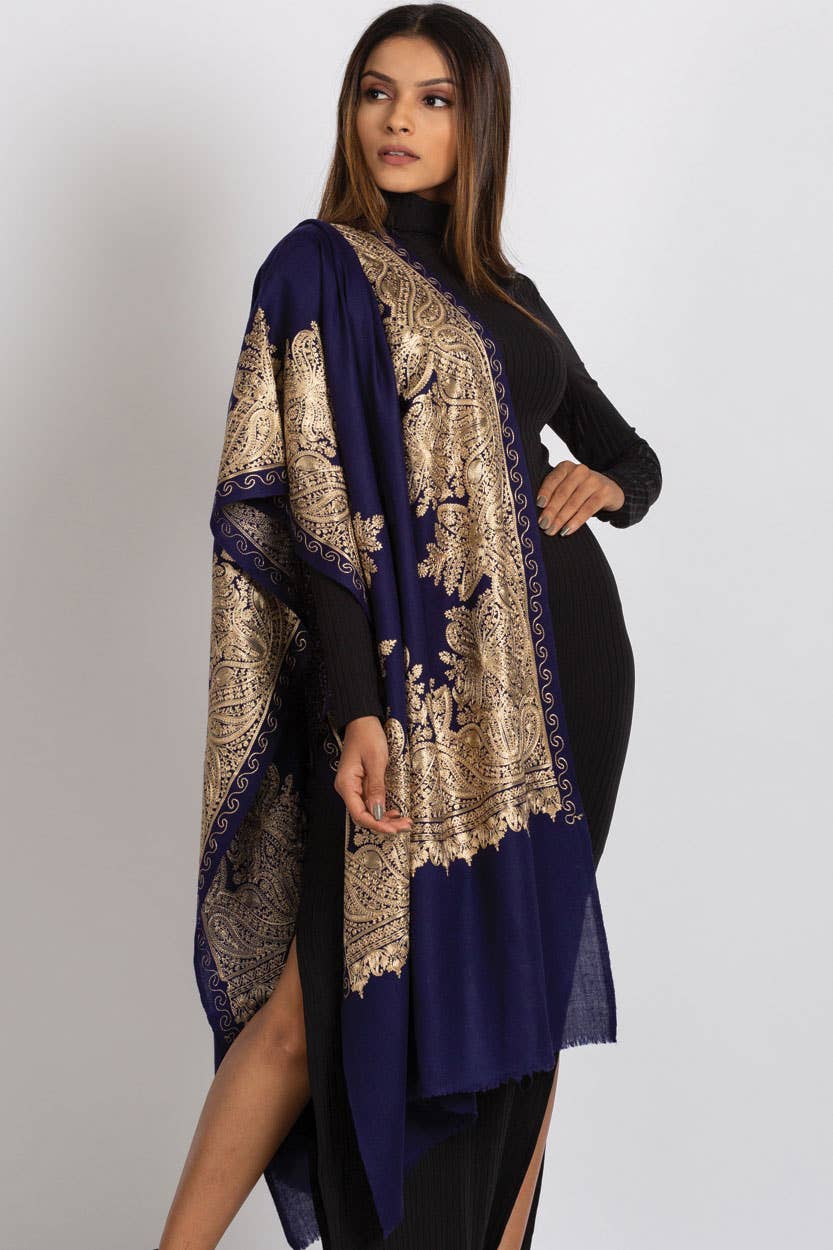 Sevya Handmade - Priya Embroidered Wool Shawl