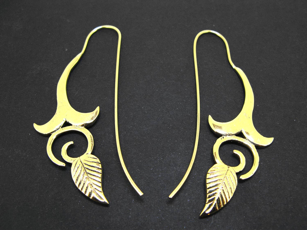 Vives de la Cortada SCP - Pendientes de Bronce Forma Hoja -60-