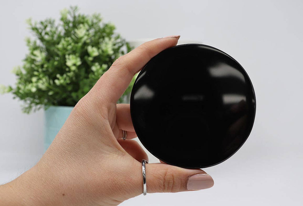Natures Artifacts Inc - Black Obsidian Mirror | Grounding Black Obsidian Crystal