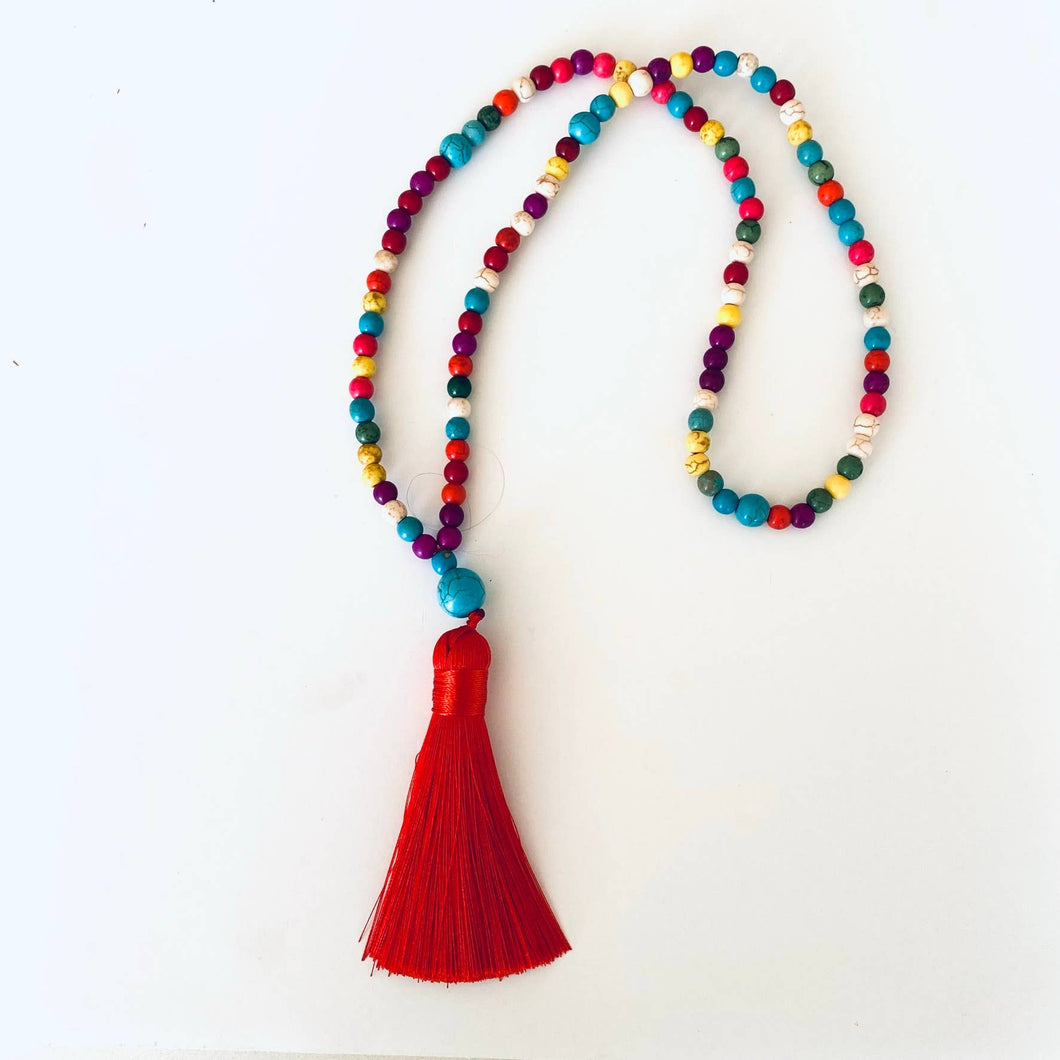 Kuratif - Rainbow Mala - Colorful Howlite