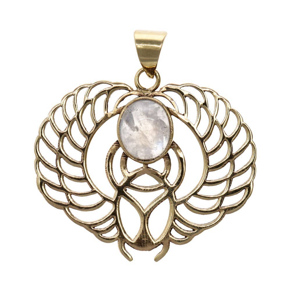 Jepri Bronze Pendant with Moonstone -16-