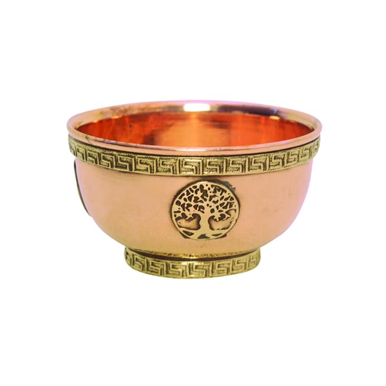 DESIGNS BY DEEKAY INC - Tree of Life Style B Copper Smudge Burner Bowl