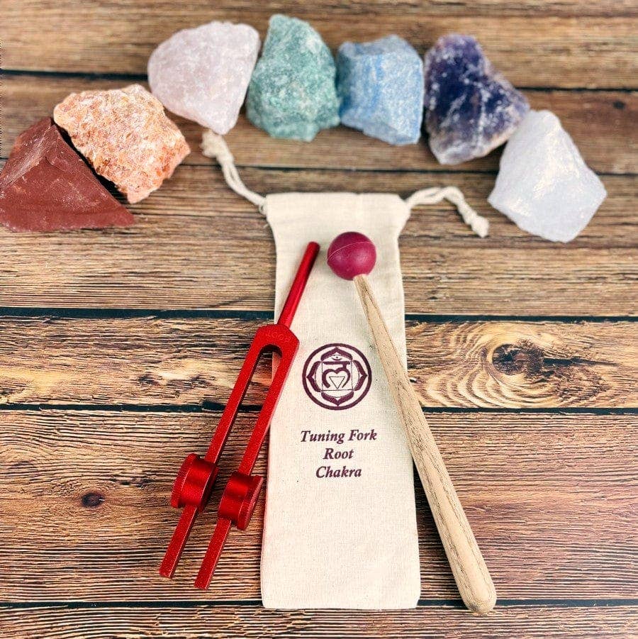 Rock Paradise - Chakra Tuning Fork Set with Mallet and Pouch