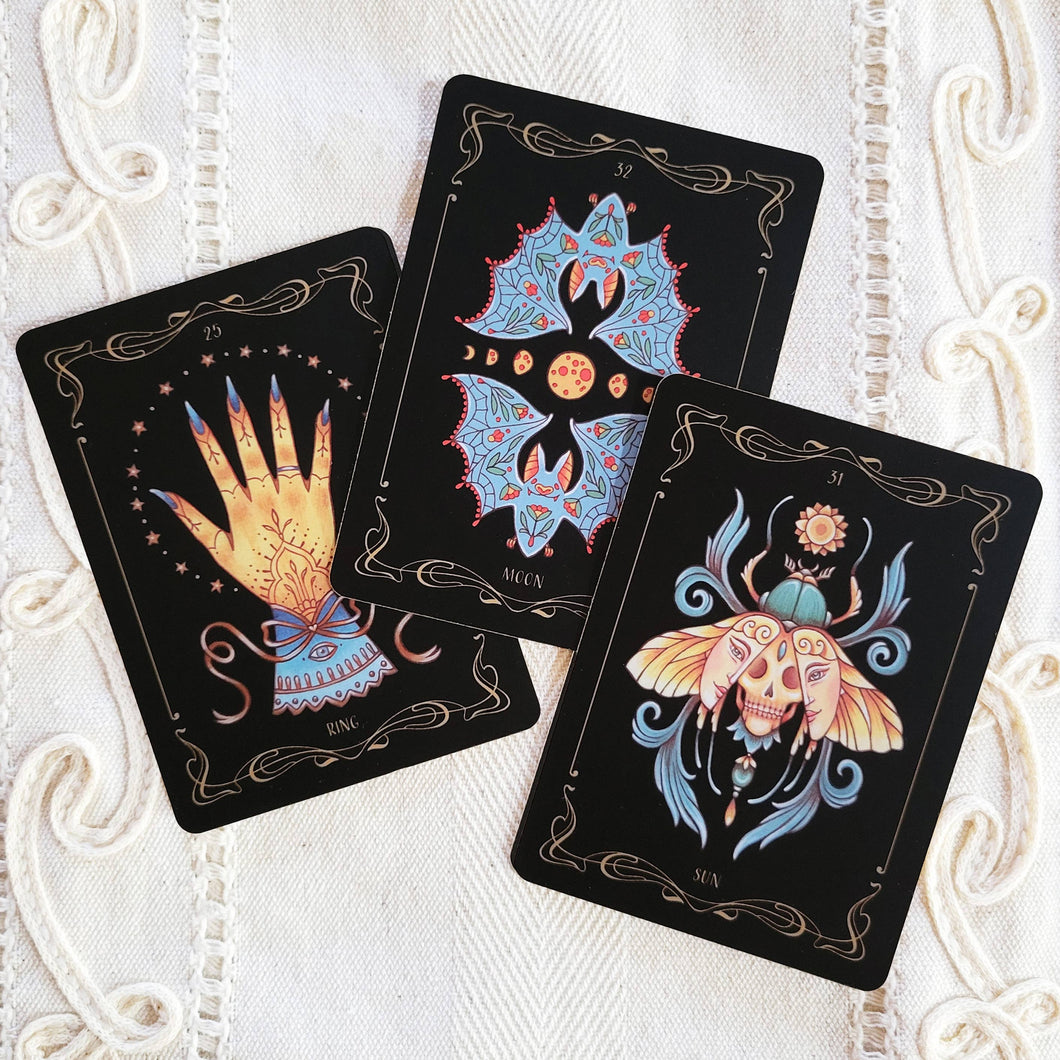 Faina Lorah - Nocturnal Garden Lenormand - Art Nouveau Divination Deck