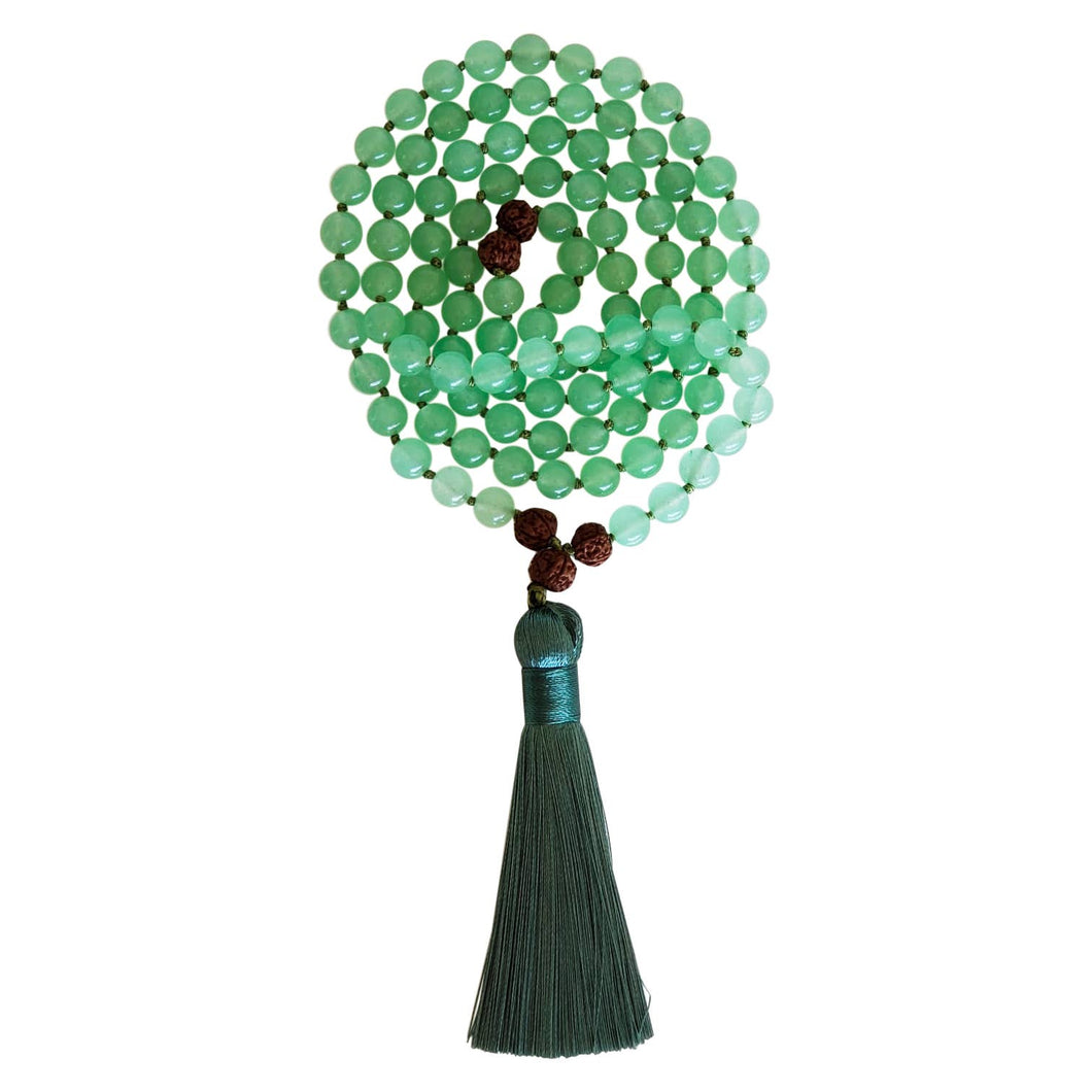 Kuratif - 8mm Purity Jade Tassel Necklace