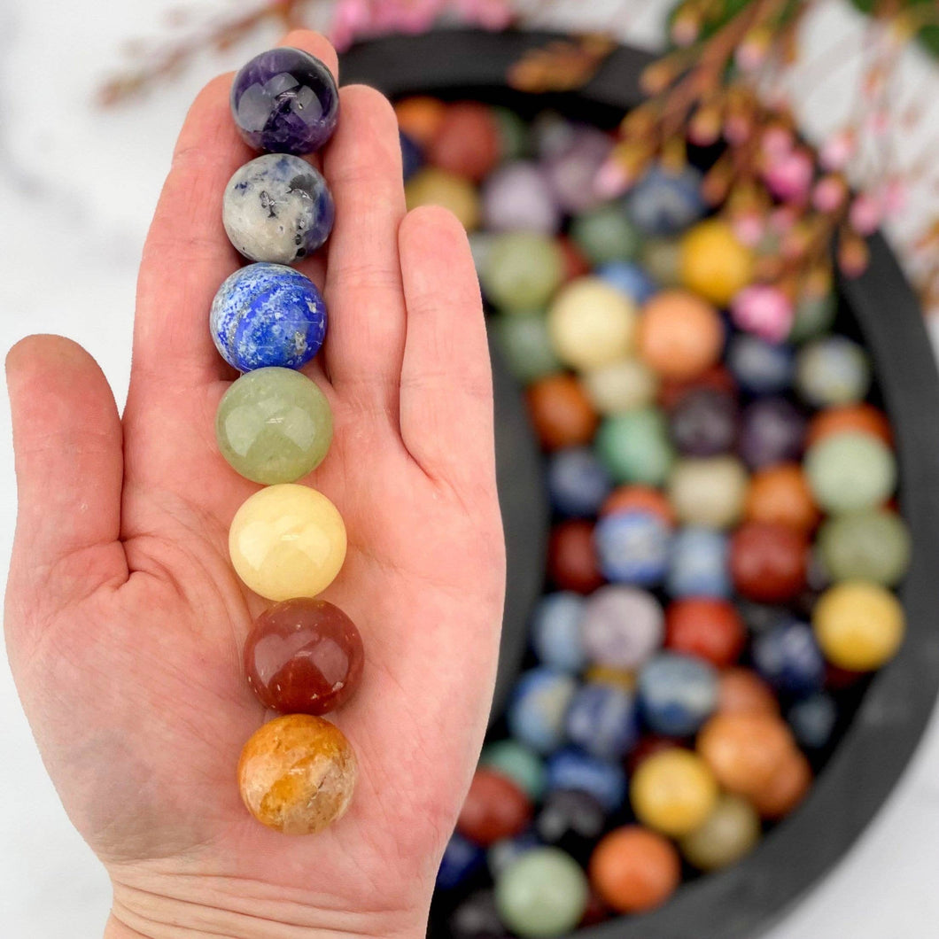Rock Paradise - Chakra Sphere Set  (RK9B14)